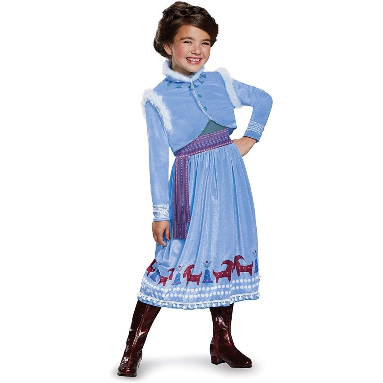 Disguise Frozen Anna Adventure Deluxe Girls size XS 3T 4T Costume Disney Dress Jacket